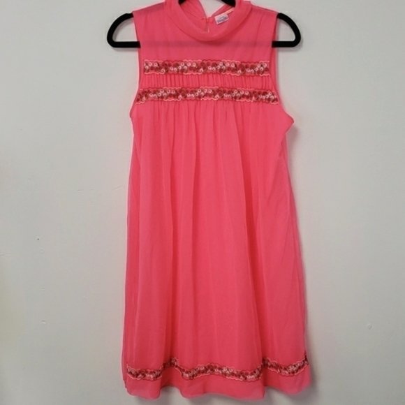 Vintage 60s/70s Vanity Fair Neon Day Glow Pink Negligee Sexy EUC - Picture 2 of 10